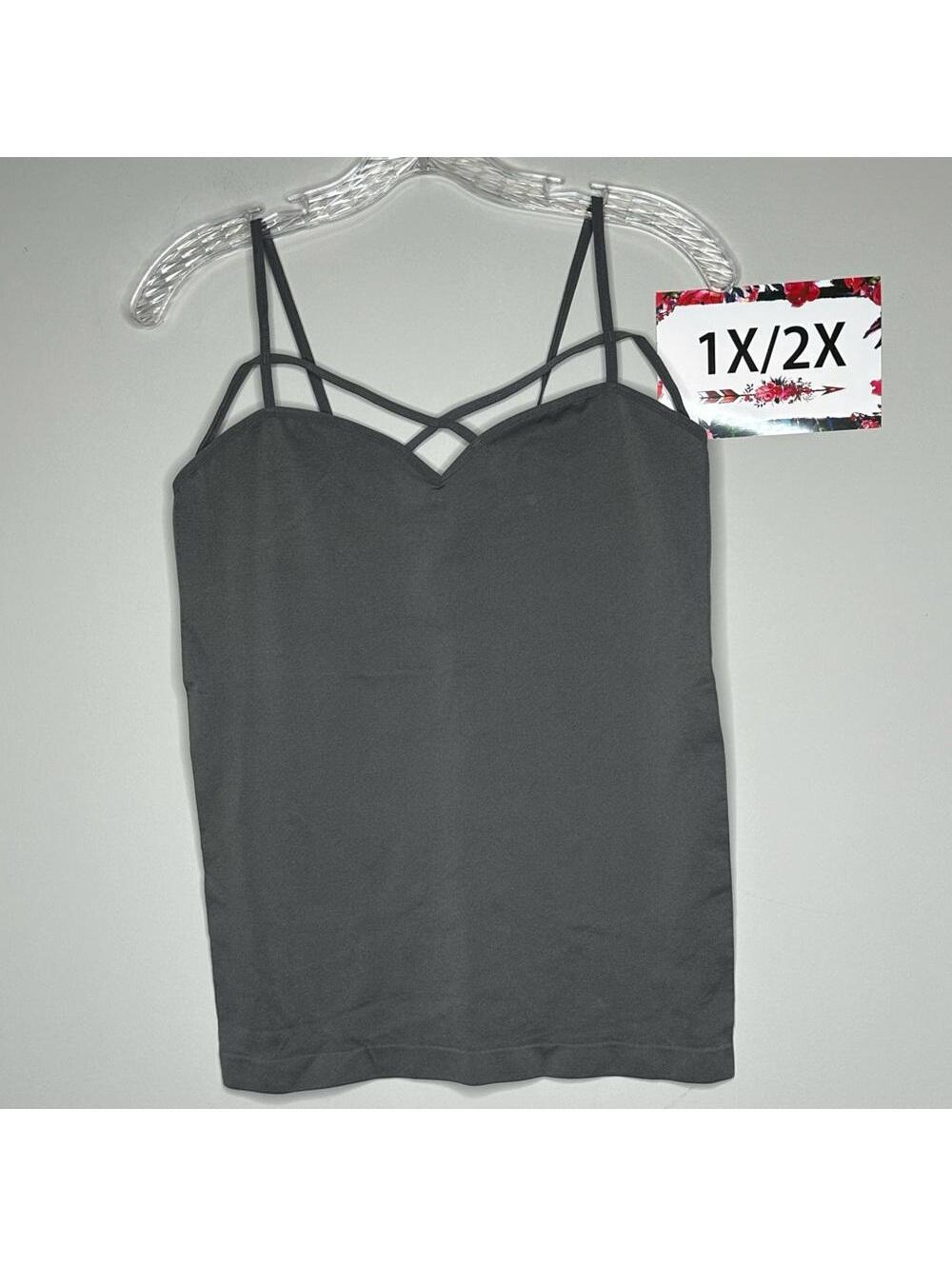 Gray 1X 2X Plus Size Zenana outfitters camisole tank